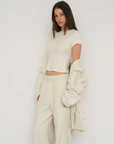 French Terry Wide Leg Pant