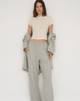 French Terry Wide Leg Pants