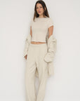 French Terry Wide Leg Pant