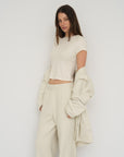 French Terry Wide Leg Pant