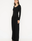 Upgrade your downtime with the French Terry Wide Leg Pants from AOCO. Crafted from ultra-soft fabrics, these chic bottoms provide a flattering, relaxed fit.