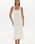 AOCO Capri Cross Back Halter Dress Ivory