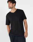 Como V-Neck T-Shirt - Black