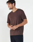 Como V-Neck T-Shirt - Espresso