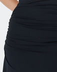 Soft, cosy floor-length skirt with a high waist and asymmetric hem, designed to create an elongating silhouette. A versatile and comfortable wardrobe essential, perfect for effortless day-to-night dressing.