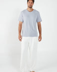 Como V-Neck T-Shirt - Lavender Grey