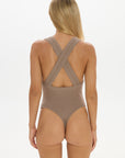 Taupe Cross Back Bodysuit