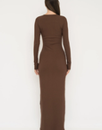 Embrace effortless style with the Long Sleeve Henley Maxi Dress from AOCO. Featuring a classic button front and soft fabrics, it's your new daily essential.