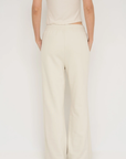 Upgrade your downtime with the French Terry Wide Leg Pants from AOCO in cream. Crafted from ultra-soft fabrics, these chic bottoms provide a flattering, relaxed fit.
