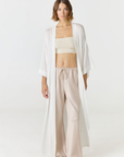Crafted in premium silk, these straight leg pants Champagne / light beige silk pants move with a fluid drape and understated structure. A considered staple that balances ease and refinement for effortless everyday dressing. Pair with the Anaiis Silk Tank for an elevated set.