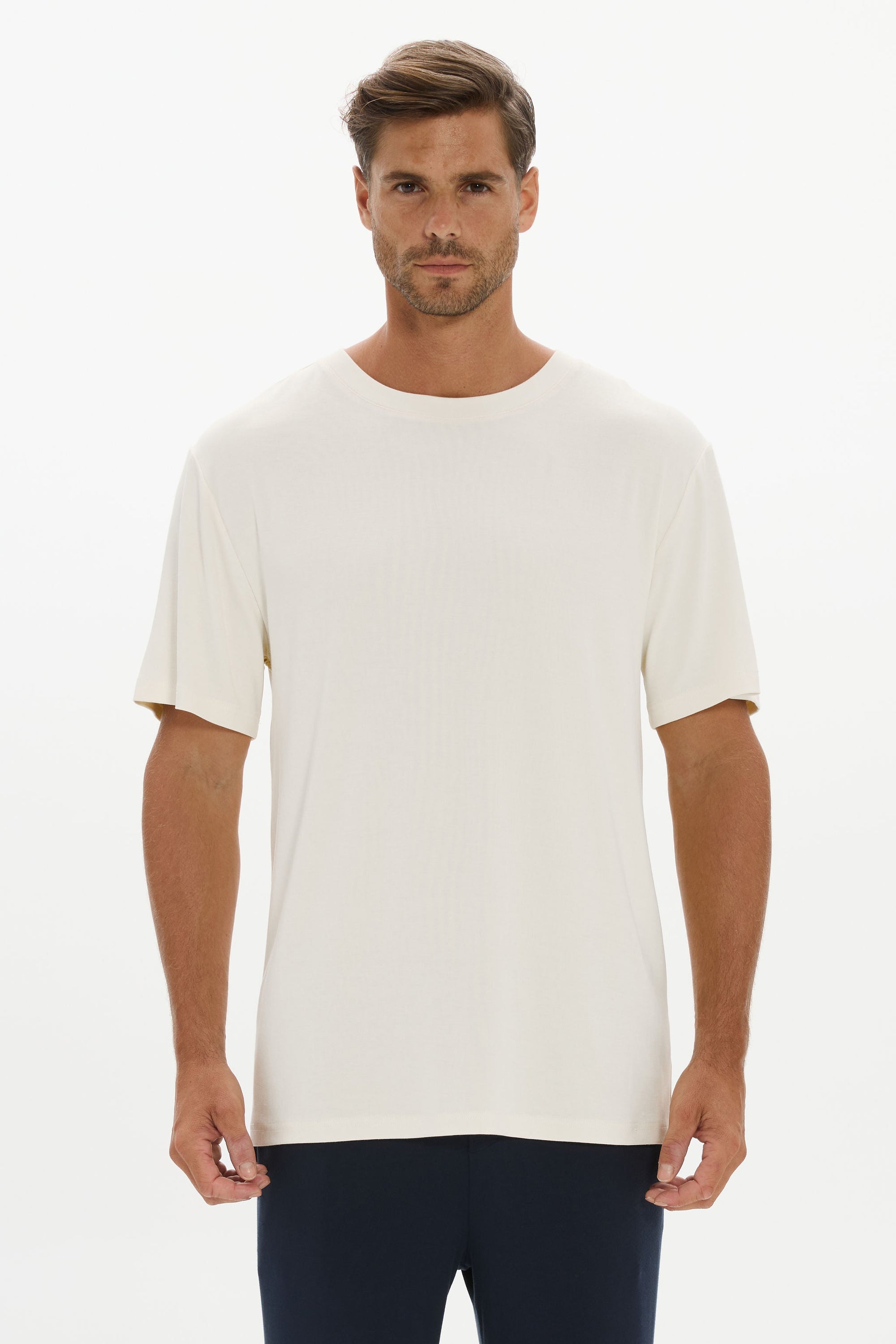 La Palma Crewneck T-Shirt - Cream
