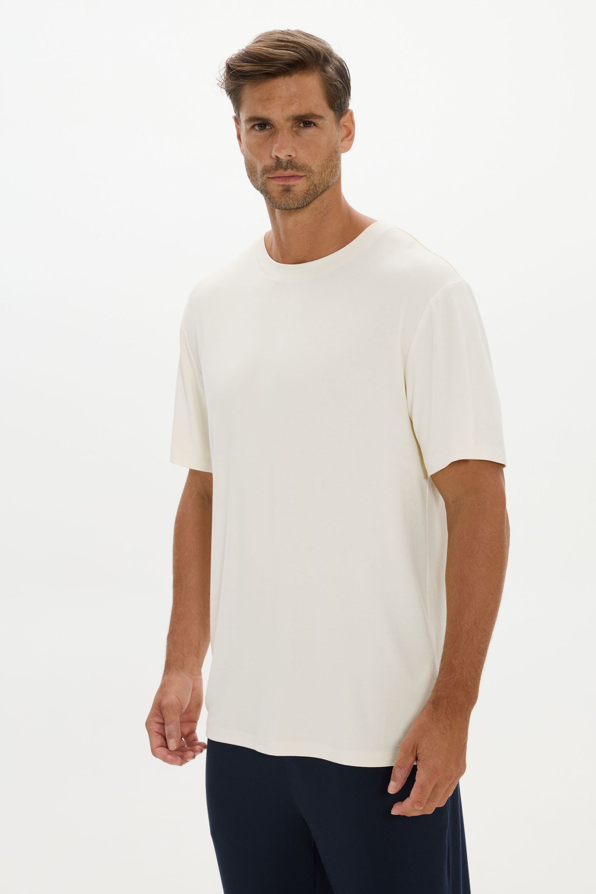 La Palma Crewneck T-Shirt - Cream