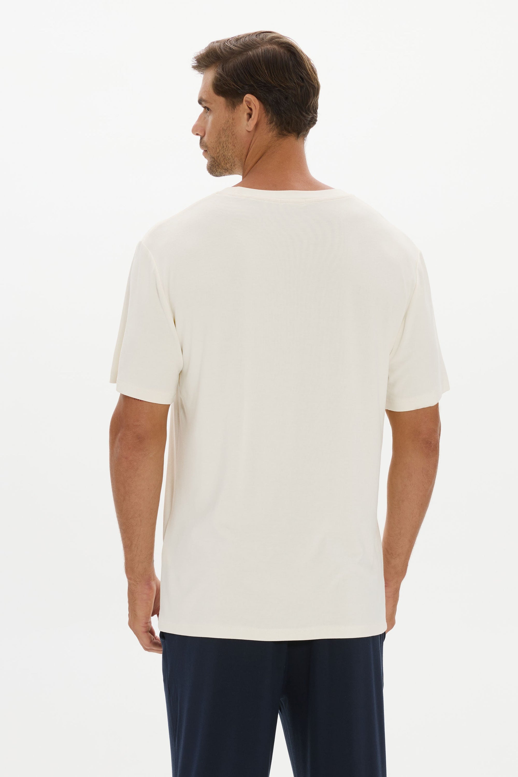 La Palma Crewneck T-Shirt - Cream