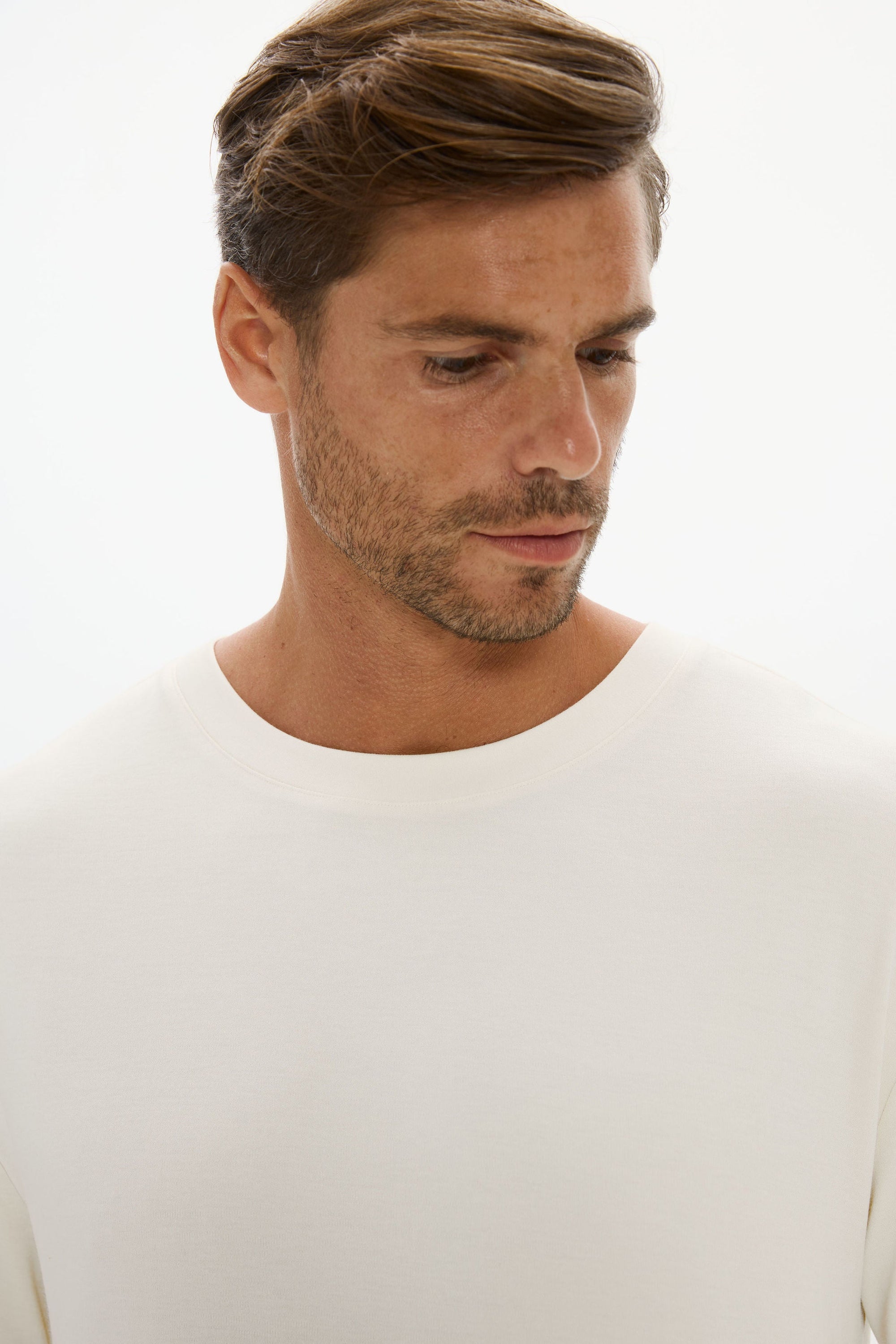 La Palma Crewneck T-Shirt - Cream