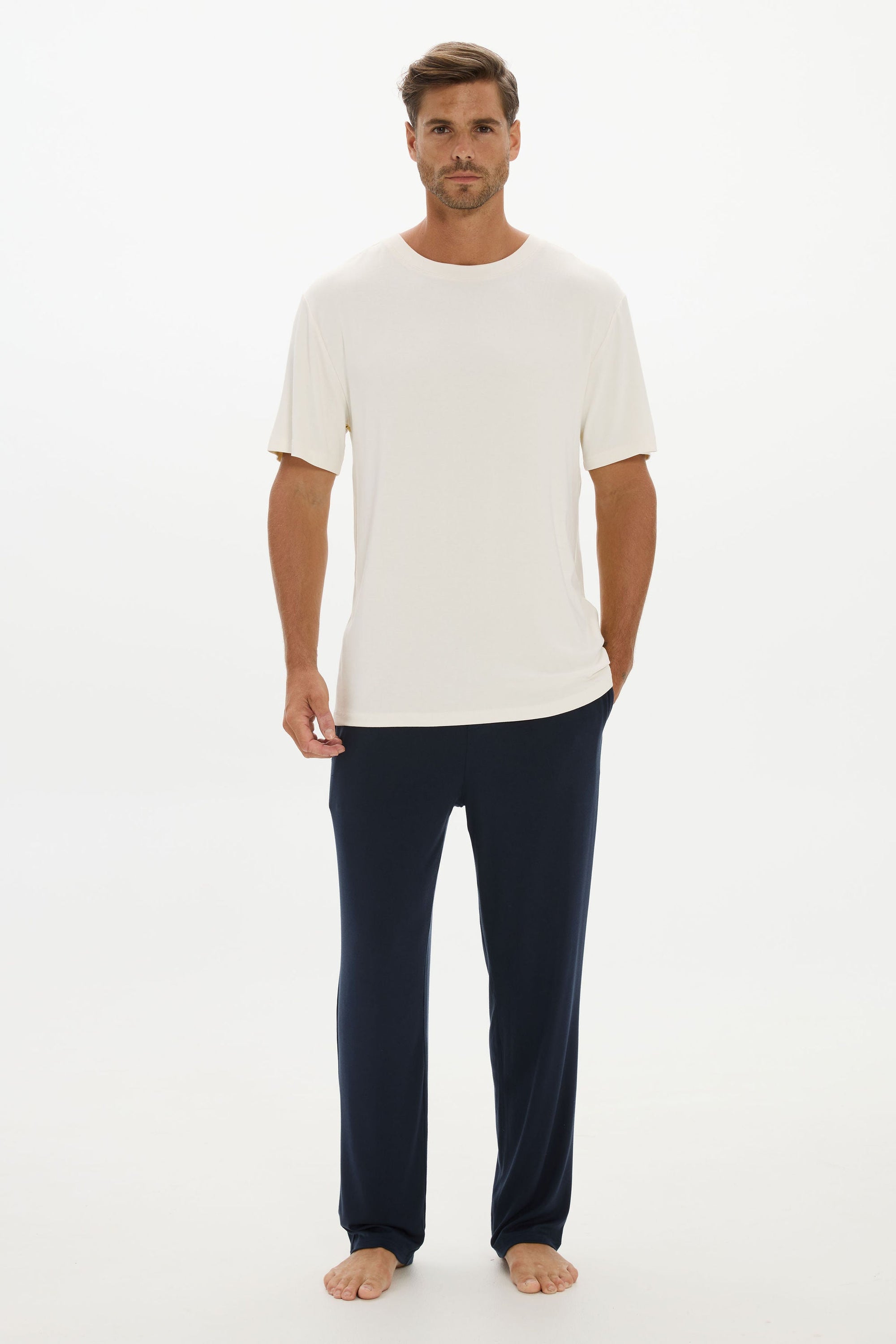 La Palma Crewneck T-Shirt - Cream