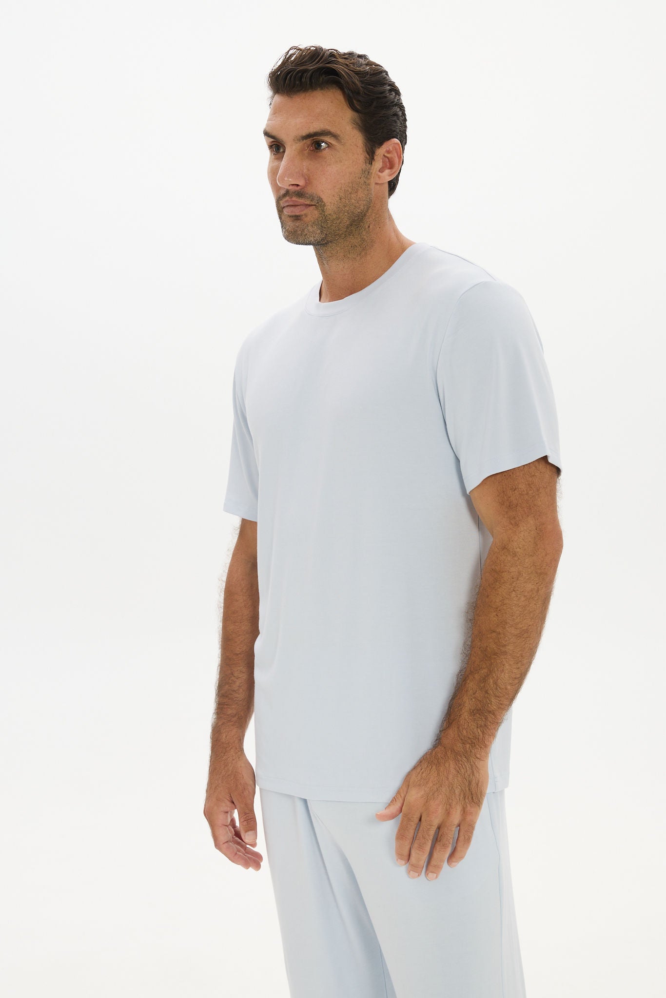 La Palma Crewneck T-Shirt - Pale Azure