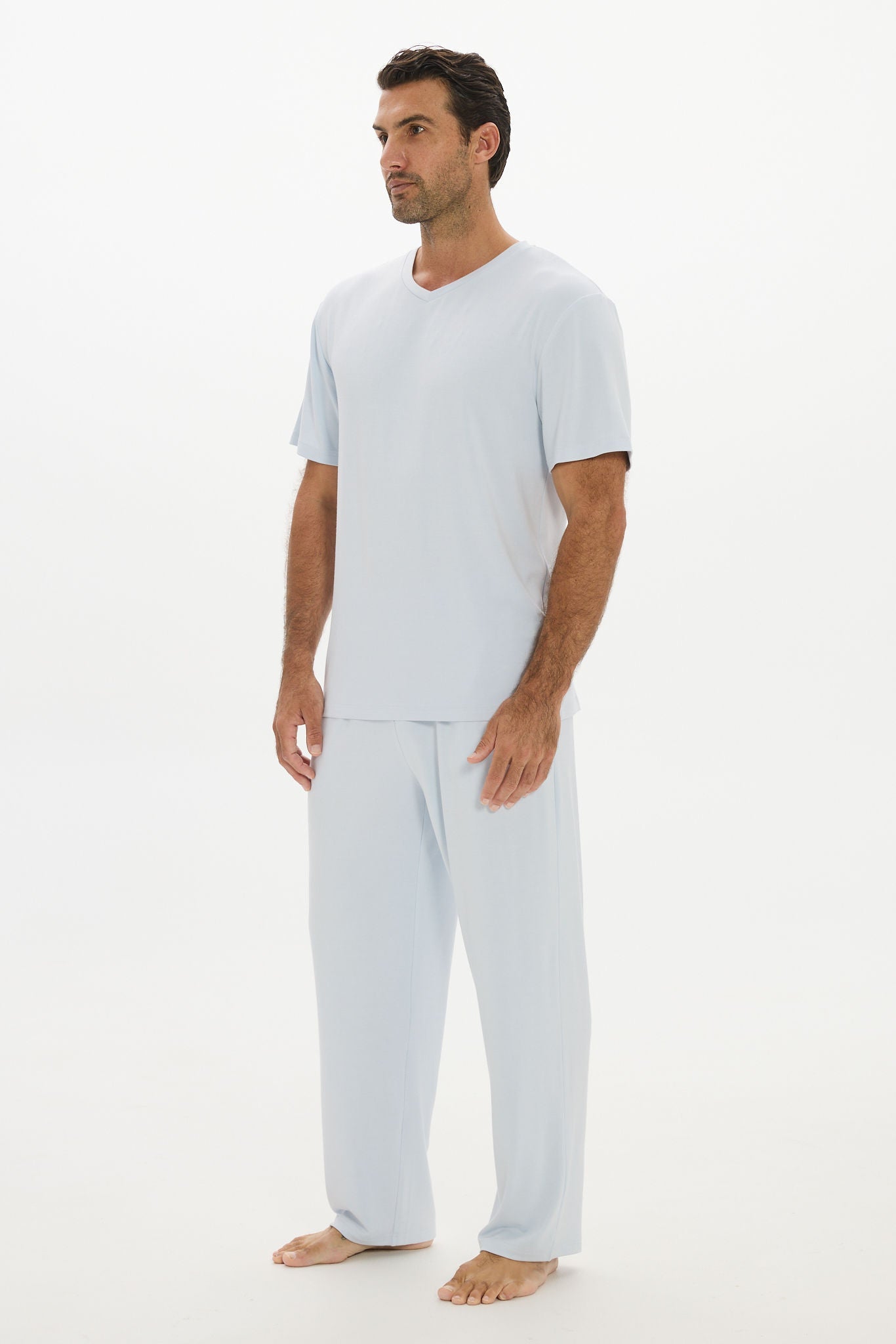 La Palma Crewneck T-Shirt - Pale Azure