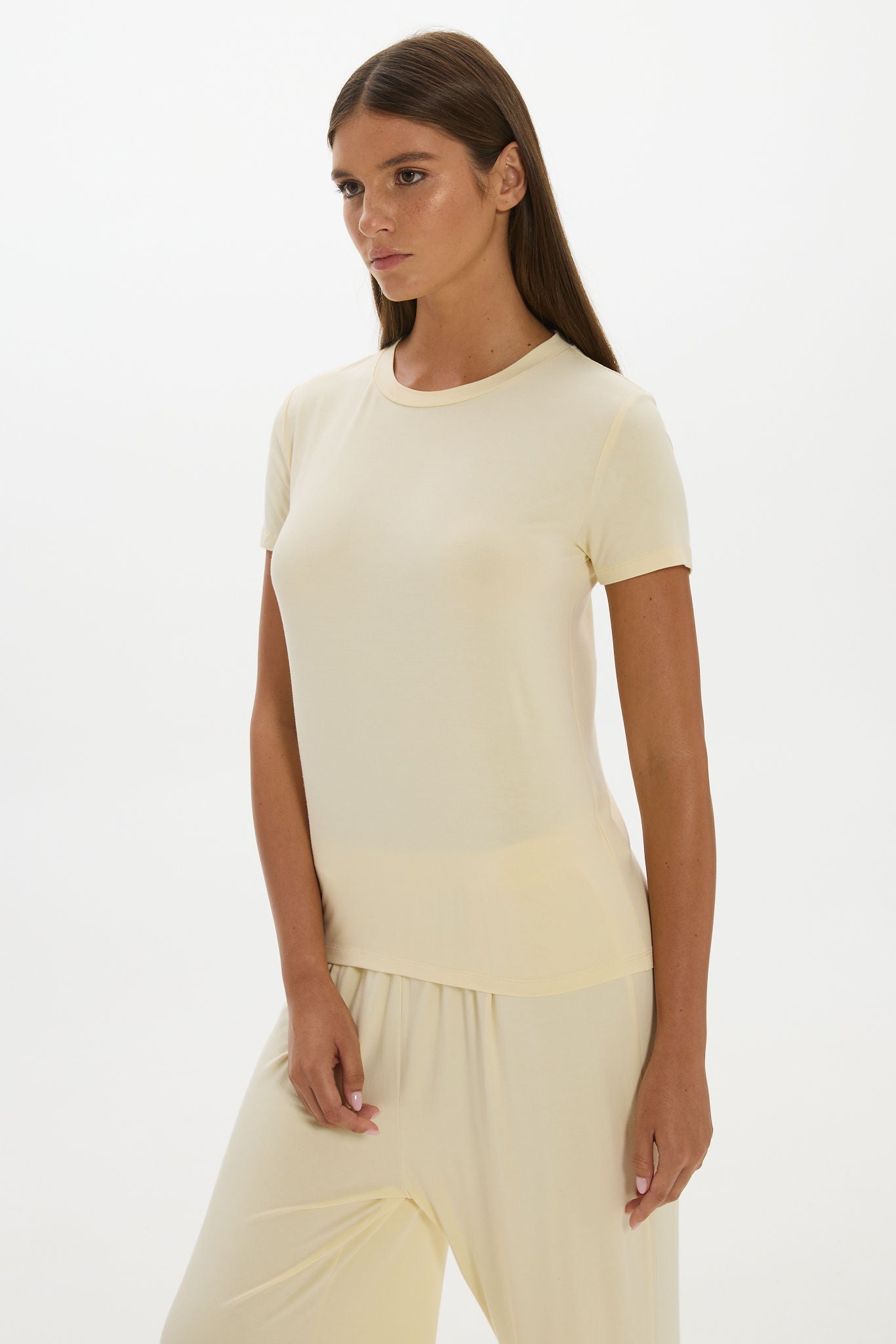 Loose The Label La Palma Lounge Crew Neck Tshirt Yellow