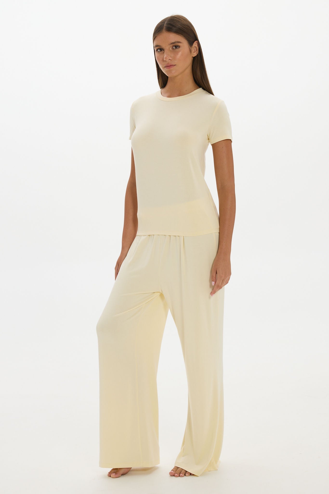 Loose The Label La Palma Lounge Crew Neck Tshirt Yellow