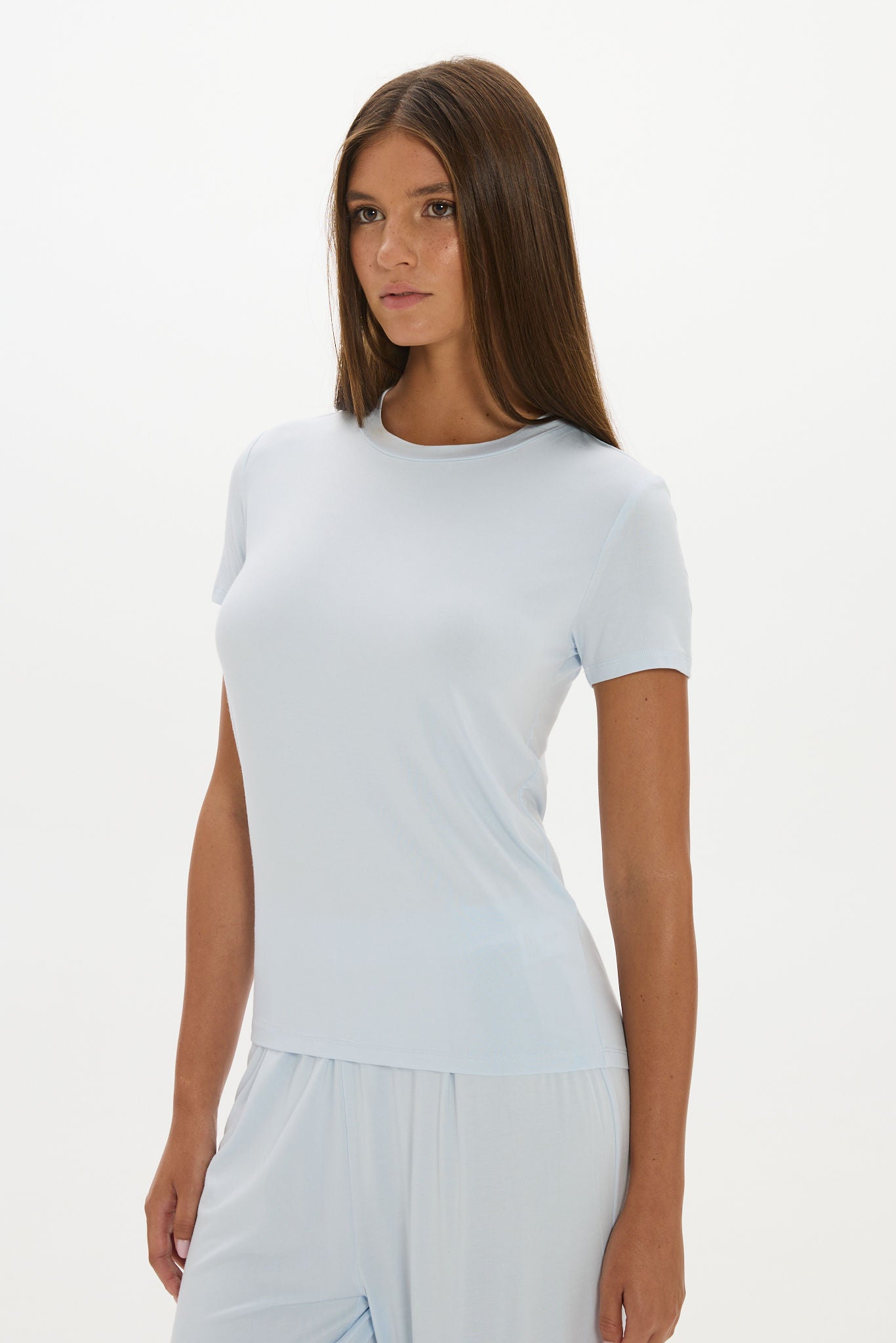 Lounge Crew Neck Tshirt Baby Blue