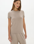 Lounge Crew Neck Tshirt Taupe