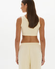 Lounge Cropped Top Yellow