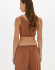 Lounge Cropped Top Brown