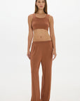 Lounge Cropped Top Brown