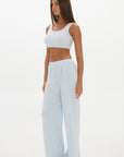 Lounge Cropped Top Baby Blue