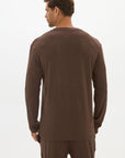 La Palma Crew Neck Long Sleeve T-Shirt - Espresso