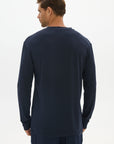 La Palma Crew Neck Long Sleeve T-Shirt - Midnight Navy