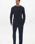 La Palma Crew Neck Long Sleeve T-Shirt - Midnight Navy