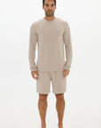 Mens Lounge Shorts Taupe