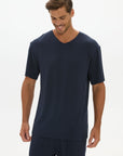 La Palma V-neck T Shirt - Midnight Navy