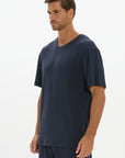 La Palma V-neck T Shirt - Midnight Navy