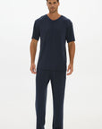 La Palma V-neck T Shirt - Midnight Navy