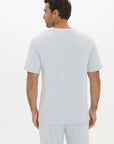 La Palma V-neck T Shirt - Pale Azure