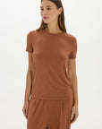 Lounge Crew Neck Tshirt Brown
