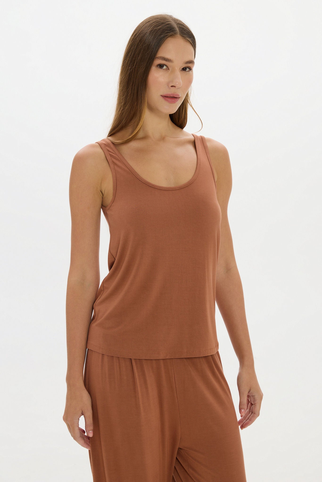 Lounge Tank Top Brown