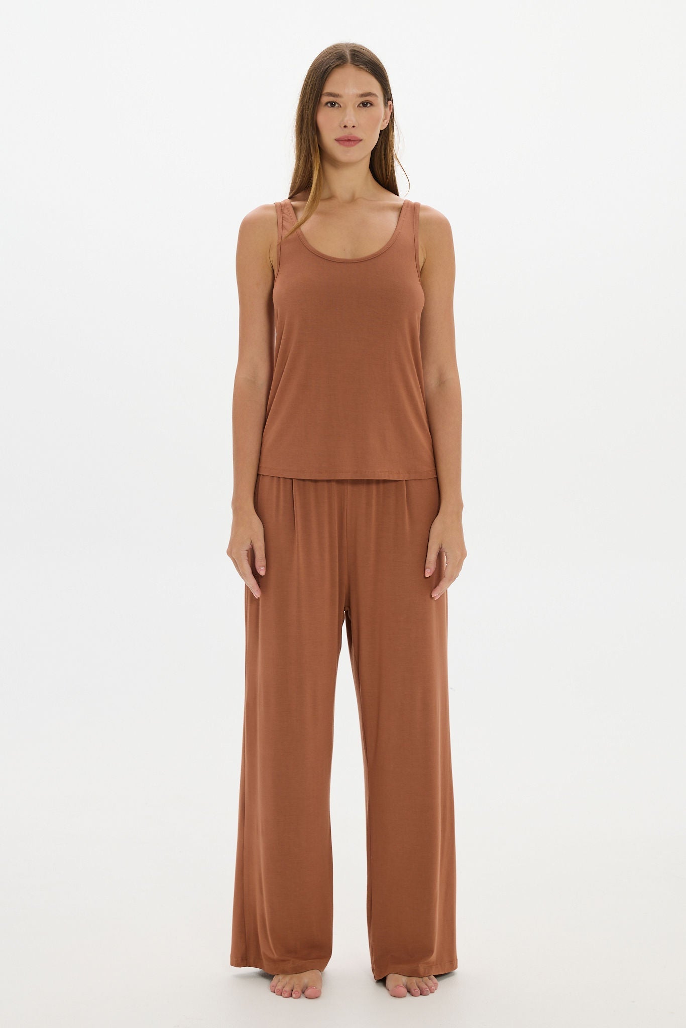 Lounge Tank Top Brown