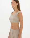 Lounge Cropped Top Taupe