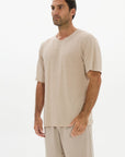Soft Linen Jersey T-Shirt - Taupe