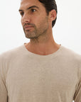 Soft Linen Jersey T-Shirt - Taupe