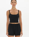 Soft Rib Shorts Black