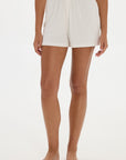 Soft Rib Shorts Cream