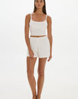 soft rib cropped cami cream
