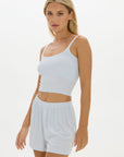 soft rib cropped cami baby blue
