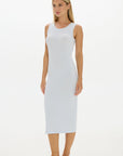 soft rib tank dress baby blue