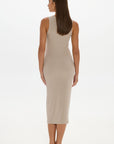 Taupe Soft Rib Tank Dress