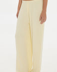 soft rib pants yellow